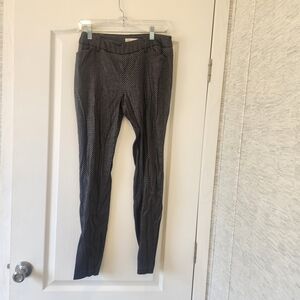 Cato Black and White Patterned Straight Leg Pants 4 Euc